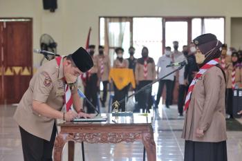 Bupati Pesawaran Hadiri Pelantikan Mabicab, Kwarcab, Lembaga Pemeriksa Keuangan (LPK) Pesawaran Dan Ketua Dewan Kerja Cabang (DKC) Pesawaran